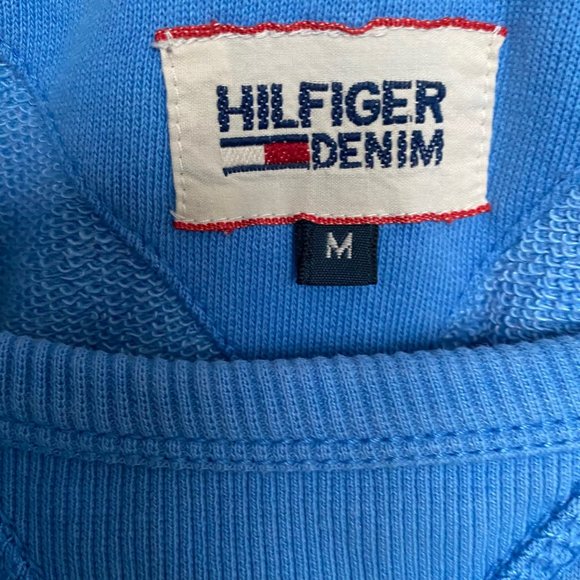 Tommy Hilfiger Baby Blue Graphic Crewneck Sweatshirt| Women's Medium - Picture 7 of 8